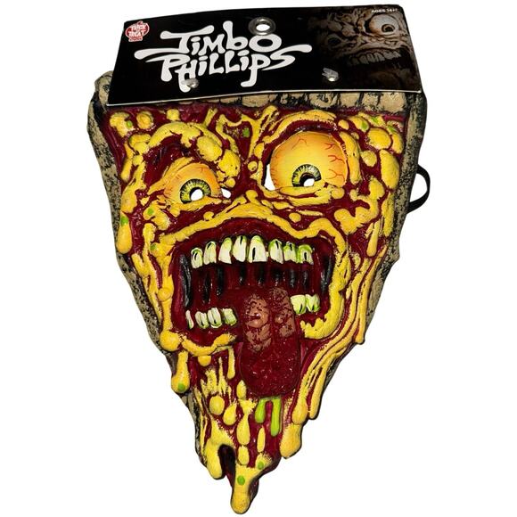 None and/or Unknown Accessories - NWT Jimbo Phillips Trick or Treat Studios Pizza Fiend Face Halloween Mask 1 size